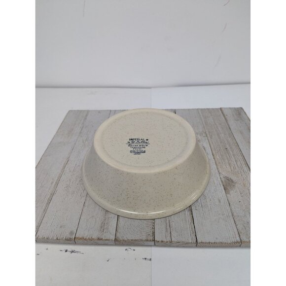 Imperial W. Dalton Stoneware Serving Bowl 8 1/2" Speckled Tangerine Vintage - Picture 4 of 5